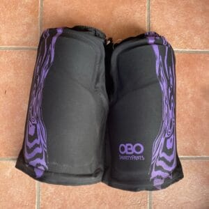 OBO Smarty Pants black purple field hockey goalkeeper pants for junior goalkeepers