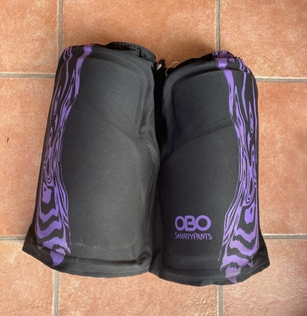 OBO Smarty Pants black purple field hockey goalkeeper pants for junior goalkeepers