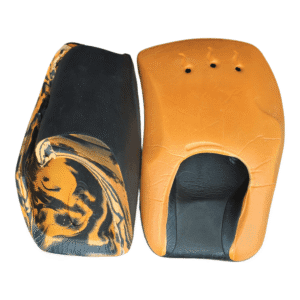 OBO Cloud Field Hockey Goalkeeper Gloves Large in black and orange used good condition