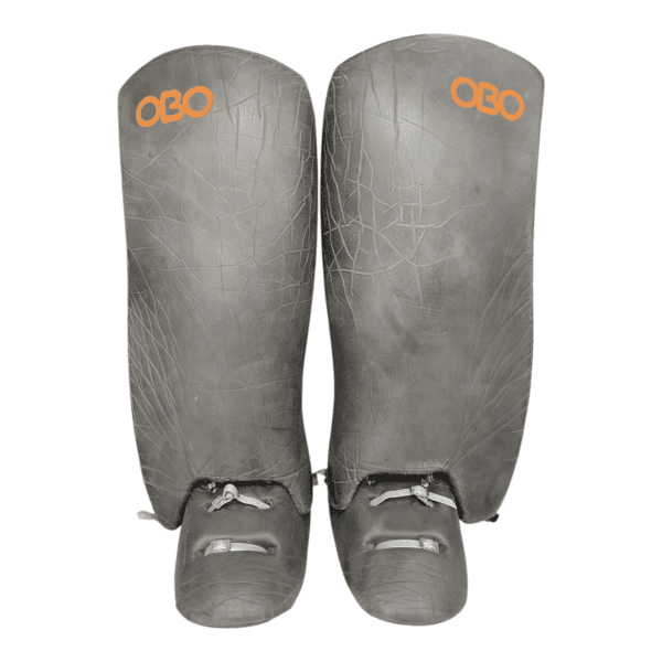 OBO Cloud legguards and ROBO kickers Large field hockey goalkeeper set in black and orange