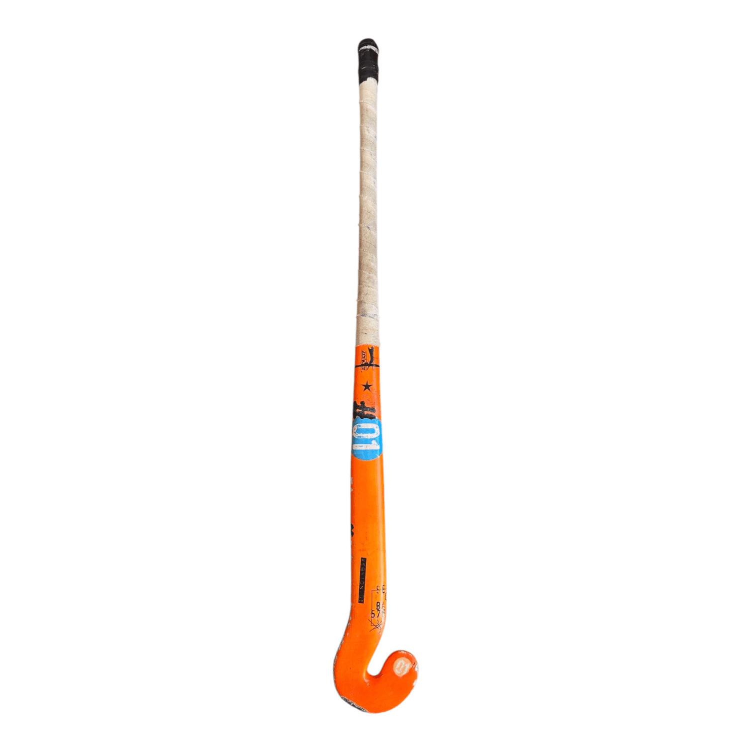 Slazenger 01 36.5 inch field hockey stick in orange and light blue