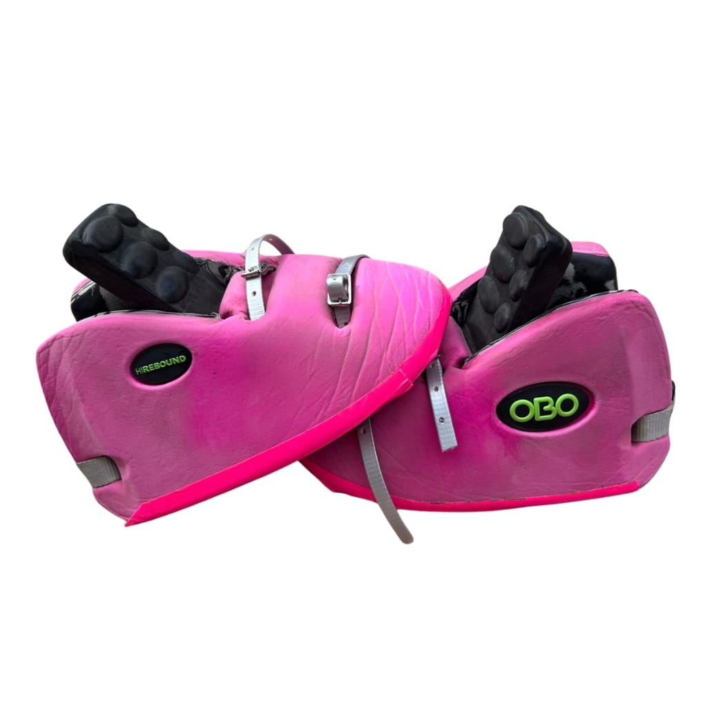 OBO ROBO Hi Rebound field hockey goalkeeper kickers Medium in black and pink