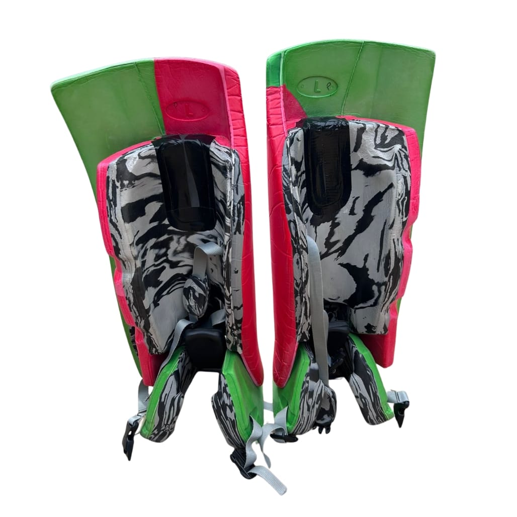 OBO ROBO Hi-Rebound Large Hockey Goalkeeper Kickers in green and pink