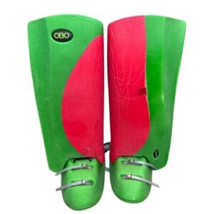 OBO ROBO Hi-Rebound Large Hockey Goalkeeper Kickers in green and pink
