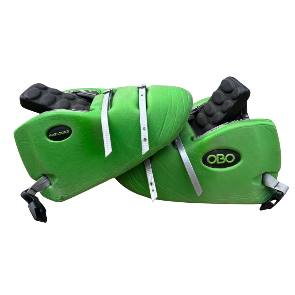 OBO ROBO Hi-Rebound Large Hockey Goalkeeper Kickers in green and pink